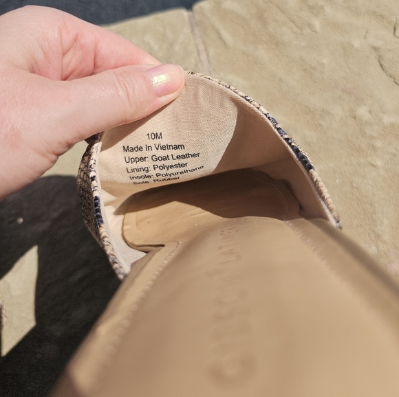 Gibson Latimer goat leather Slip-On Mules Block Heel Office Chic 10M - Picture 6 of 13